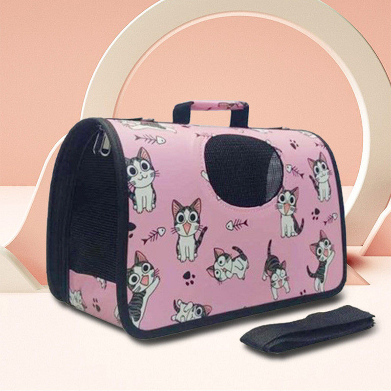 Μεταφορείς κατοικίδιων ζώων Φορητές αναπνεύσιμες πτυσσόμενες τσάντες Τσάντες μεταφοράς σκυλιών γάτας Τσάντα χειρός κατοικίδιων ζώων εξερχόμενου ταξιδιού με φερμουάρ ασφαλείας που κλειδώνουν
