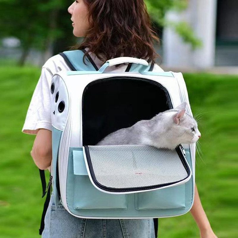 Lemmiklooma seljakott Kaasaskantav kasside ja väikeste koerte kandekott õues kokkupandav ventileeritava disainiga suur kassi koera seljakoti kandekott