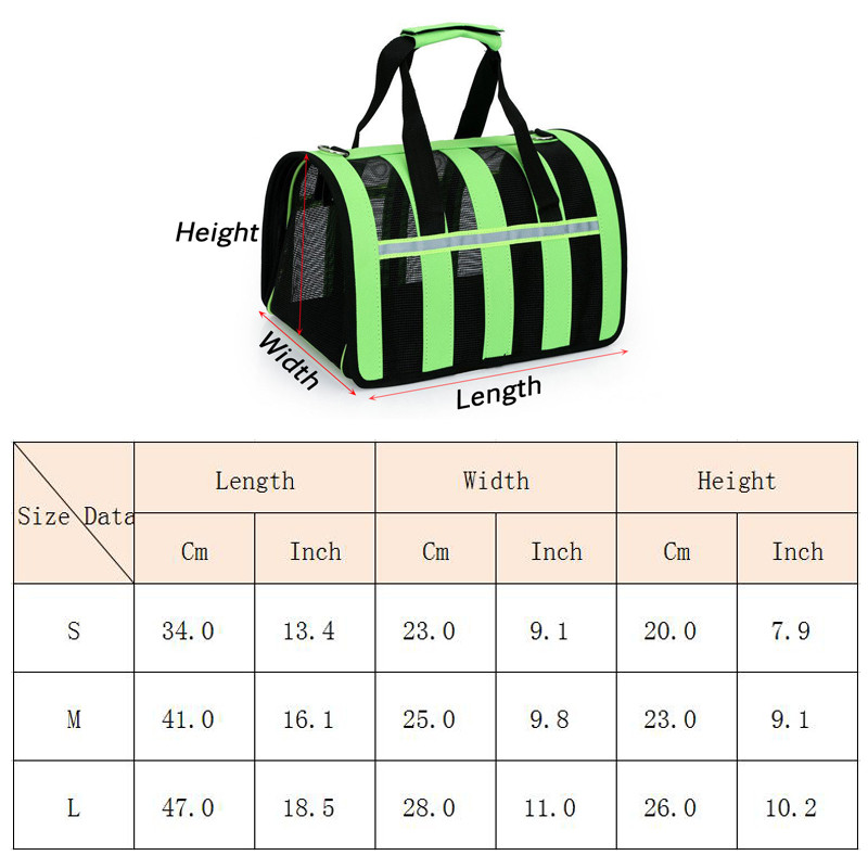 Ανακλαστικός μεταφορέας γάτας Πτυσσόμενος μεταφορέας κατοικίδιων για σκύλους Γάτες Puppy Dog Kedi Τσάντες ώμου Σακίδιο μεταφοράς gato Προϊόντα κατοικίδιων ζώων