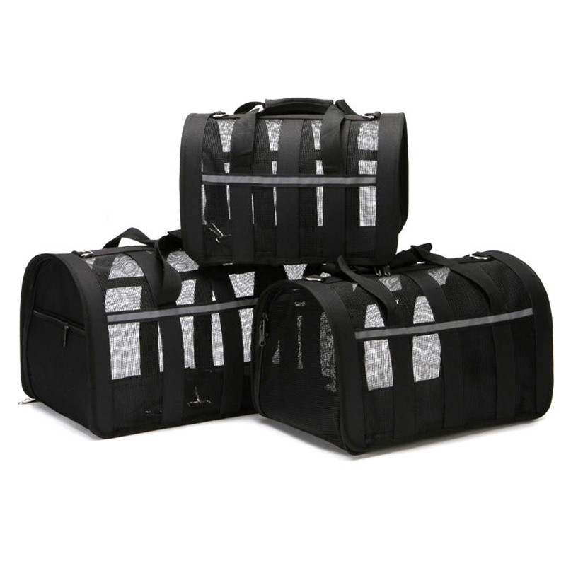 Ανακλαστικός μεταφορέας γάτας Πτυσσόμενος μεταφορέας κατοικίδιων για σκύλους Γάτες Puppy Dog Kedi Τσάντες ώμου Σακίδιο μεταφοράς gato Προϊόντα κατοικίδιων ζώων