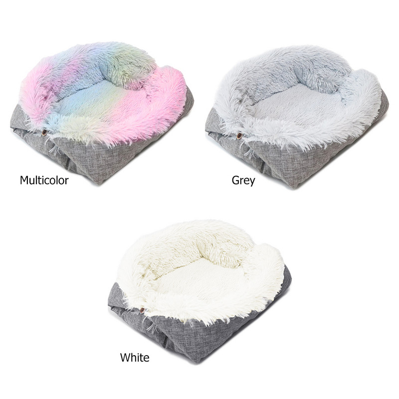 2 în 1 câini pernă caldă impermeabilă pluș câini covoraș canapea moale confortabile pisici perne tampoane lavabile durabile pliabile pentru animale de companie