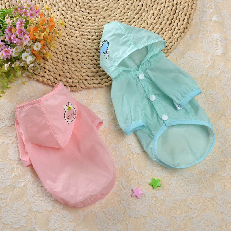 Koera päikesekindlad rõivad Hingavad üliõhukesed koera päikesekaitsekreemid Mugavad armsad trükkimine Lemmikloomariided Vastupidavad lemmikloomatarbed