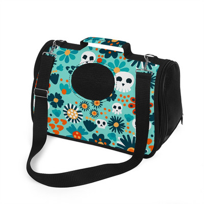 Mačka Ruksak Torba na rame Crtić Lubanja i cvijeće Mačka Torba za nošenje Pas Ruksak za kućne ljubimce Ruksak prilagođena slika Kućni ljubimci Acessorios