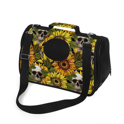 Mačka Ruksak Torba na rame Crtić Lubanja i cvijeće Mačka Torba za nošenje Pas Ruksak za kućne ljubimce Ruksak prilagođena slika Kućni ljubimci Acessorios