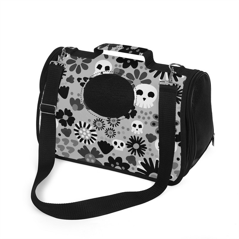 Mačka Ruksak Torba na rame Crtić Lubanja i cvijeće Mačka Torba za nošenje Pas Ruksak za kućne ljubimce Ruksak prilagođena slika Kućni ljubimci Acessorios