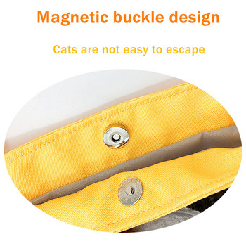 Hanpanda τσάντα για κατοικίδια με έναν ώμο από καμβά για εκδρομή για μικρό σακίδιο πλάτης σκύλου Τσάντα κάμερας με φερμουάρ Διαδραστικό στυλ Cartoon Cat Messenger Τσάντα
