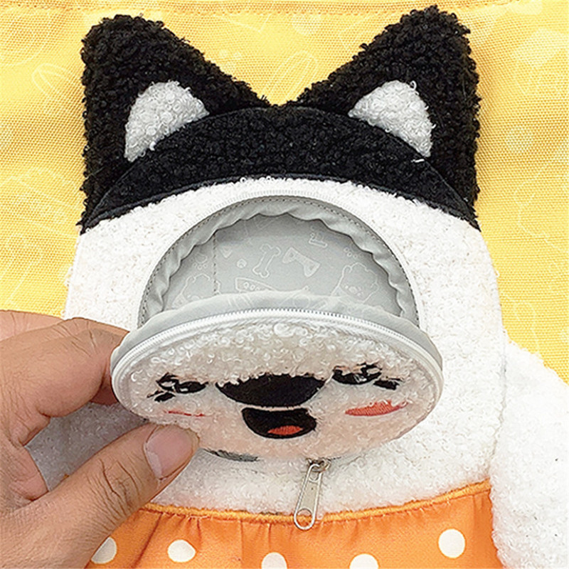 Hanpanda platnena torba za kućne ljubimce na jedno rame, ruksak za male pse, ruksak za male pse, torba za fotoaparat s patentnim zatvaračem, interaktivna torba s mačkama iz crtanih filmova