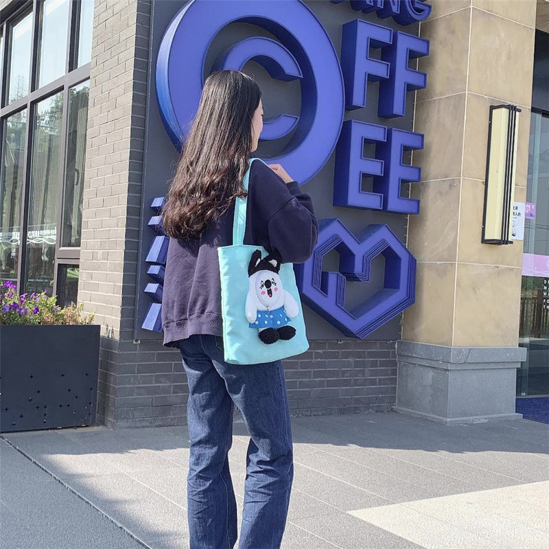 Hanpanda platnena torba za kućne ljubimce na jedno rame, ruksak za male pse, ruksak za male pse, torba za fotoaparat s patentnim zatvaračem, interaktivna torba s mačkama iz crtanih filmova