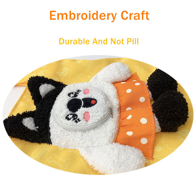 Hanpanda platnena torba za kućne ljubimce na jedno rame, ruksak za male pse, ruksak za male pse, torba za fotoaparat s patentnim zatvaračem, interaktivna torba s mačkama iz crtanih filmova