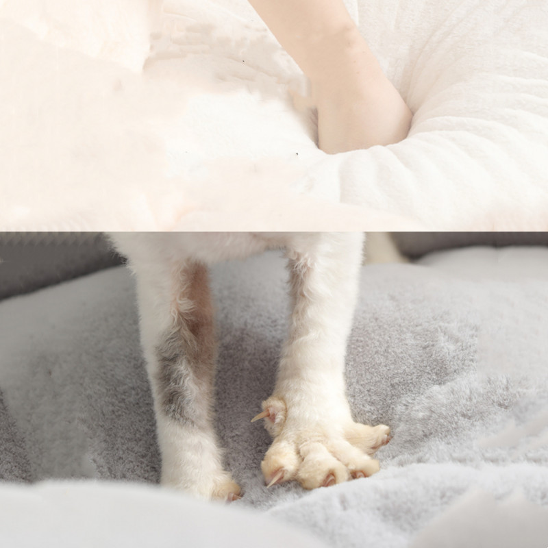 Okrugli dugi plišani kreveti za kućne ljubimce Kućni ljubimci Špilja za spavanje Mačka Gnijezdo za spavanje Sofa Krevet za kućne ljubimce Topli jastuk za ležaljku Kućica za mačke Proizvodi za mačke u zatvorenom prostoru