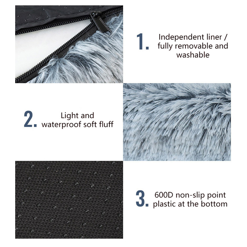Plišani krevet za mačke 3D Memory Spužva Krevet za kućne ljubimce za mačke Pse Uklonjiva periva podloga za gnijezdo za kućne ljubimce s patentnim zatvaračem bez jastuka Dodaci za mačke