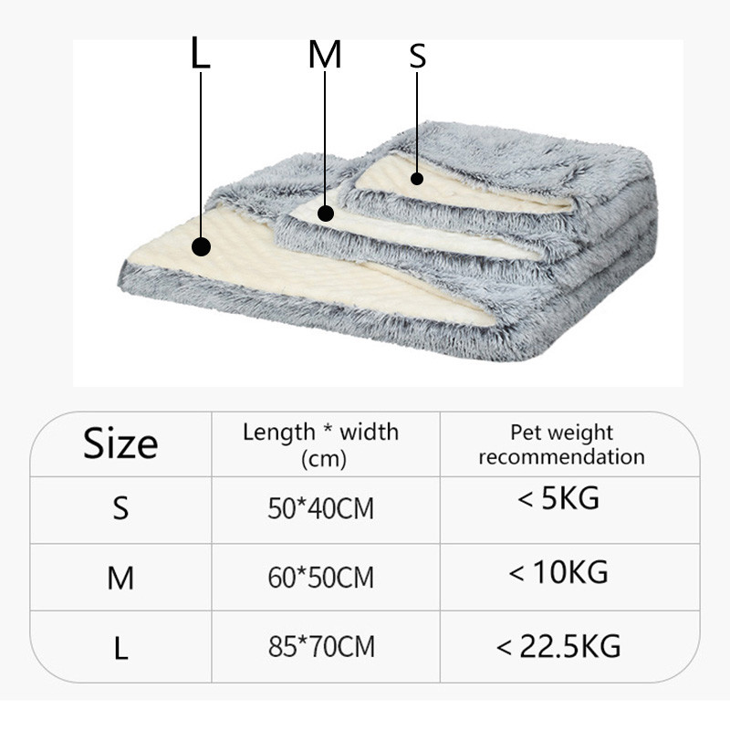 Plišani krevet za mačke 3D Memory Spužva Krevet za kućne ljubimce za mačke Pse Uklonjiva periva podloga za gnijezdo za kućne ljubimce s patentnim zatvaračem bez jastuka Dodaci za mačke