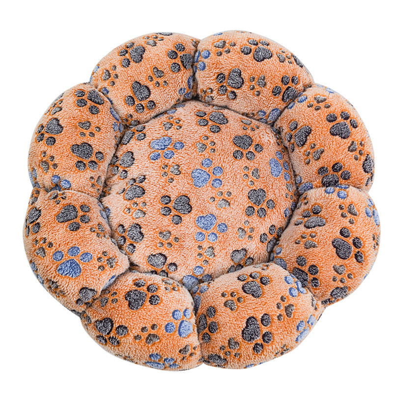 Nou cuib pentru animale de companie, cu flori rotunde, cu mai multe forme, cuib pentru pisici, pat cald de pluș pentru pisici, moale și confortabil, covoraș universal pentru pisici și câini în patru anotimpuri