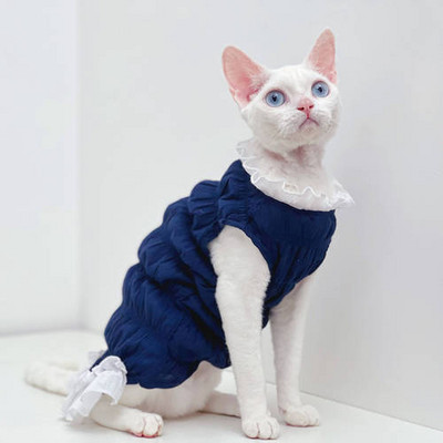 Ljetna tanka elastična odjeća za mačke bez dlake sfinge njemački pamučni prsluk klima uređaj odjeća za sluge haljine za mačke sfinge