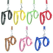 Peegeldav nailonist kassi lemmiklooma kaelarihma jalutusrihm Reguleeritav särav kassipoeg kutsika päitsed koera lemmikloomade rakmete rihm