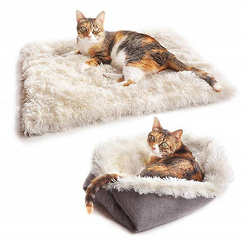 Κρεβάτια για γάτες Σπίτι Μαλακό μακρύ βελούδινο Καλύτερο κρεβάτι για σκύλους κατοικίδιων ζώων Καλάθι Προϊόντα για κατοικίδια Μαξιλάρι για γάτα Κρεβάτι για γάτα Ζώα Καναπές ύπνου