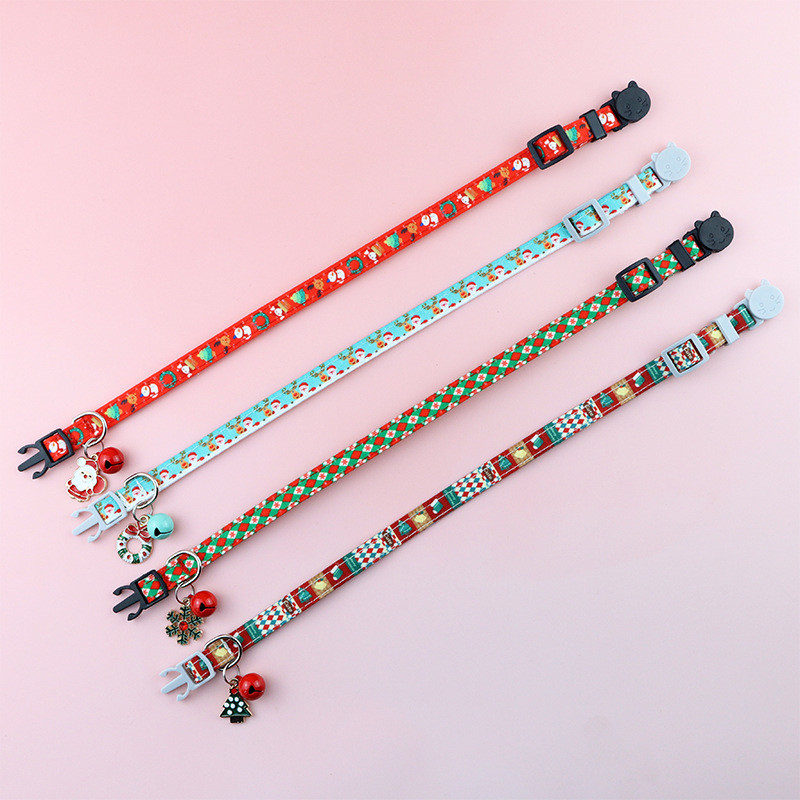 Personalizirana ogrlica za kućne ljubimce Božićni elementi Ukrasi Ogrlica za mačke Podesiva kopča sa zvončićima Leptir mašna Ogrlice za štene Potrepštine za kućne ljubimce