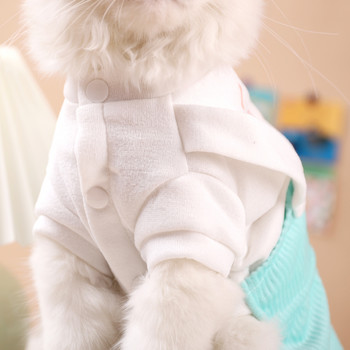 Χειμερινές φόρμες γάτας HOOPET με βελούδινο μπουφάν για σκύλους Ζεστό παλτό για γάτα Chihuahua Στολή γάτας Soft Fleece Ρούχα για κατοικίδια Προμήθειες για κατοικίδια