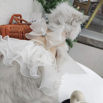 Lovely Pet Cats σκύλοι σχοινί έλξης τύπου γιλέκου Cat Walking Dog Σχοινί λουράκι στήθους Μεγάλο τόξο Φορέματα πριγκίπισσας Προμήθειες για κατοικίδια