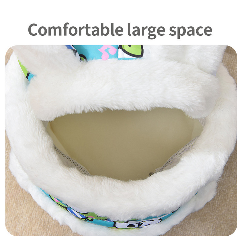 Hanpanda talvine kaasaskantav kahe õlaga 3D veekindel lemmiklooma seljakott kassipoegadele ja väikestele koertele, kristallist sametist soe ja vastupidav rinnakott