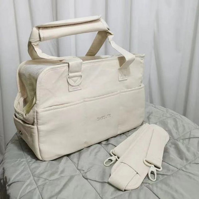 Új kiskutya kutyatáska hordozható kisállat hordtáska egy vállú táska szőnyeg, légáteresztő 4 kg terhelés szőnyeg nélkül kültéri szállító táska