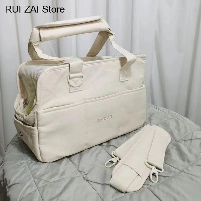 Új kiskutya kutyatáska hordozható kisállat hordtáska egy vállú táska szőnyeg, légáteresztő 4 kg terhelés szőnyeg nélkül kültéri szállító táska