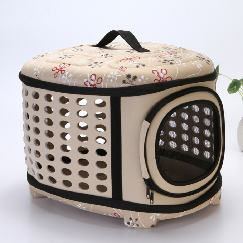 Εξωτερική τσάντα ώμου Πτυσσόμενες γάτες που μεταφέρουν τσάντα κατοικίδιων ταξιδίου Γάτα Μεταφορείς λουλουδιών Τσάντες αναπνέει Ροζ πτυσσόμενο μικρό σκυλί