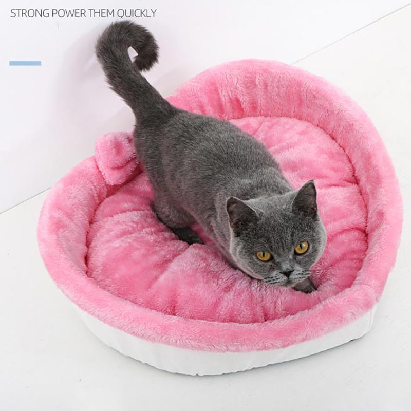 Κρεβάτι για σκύλους γάτας σε σχήμα καρδιάς Φωλιά αγάπης για κατοικίδια, σούπερ μαλακό βαμβακερό βελούδο, ζεστό χειμωνιάτικο ζεστό κατοικίδιο για γάτα φωλιά σκύλου, κρεβάτι για σκύλους, προμήθειες ύπνου για κατοικίδια