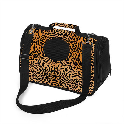 Prilagođena ruksak za nošenje mačaka Rainbow Leopard Print Torba za rame za mačke, pse, prijenosna transportna torba za kućne ljubimce Dodatak za mačke za putovanje