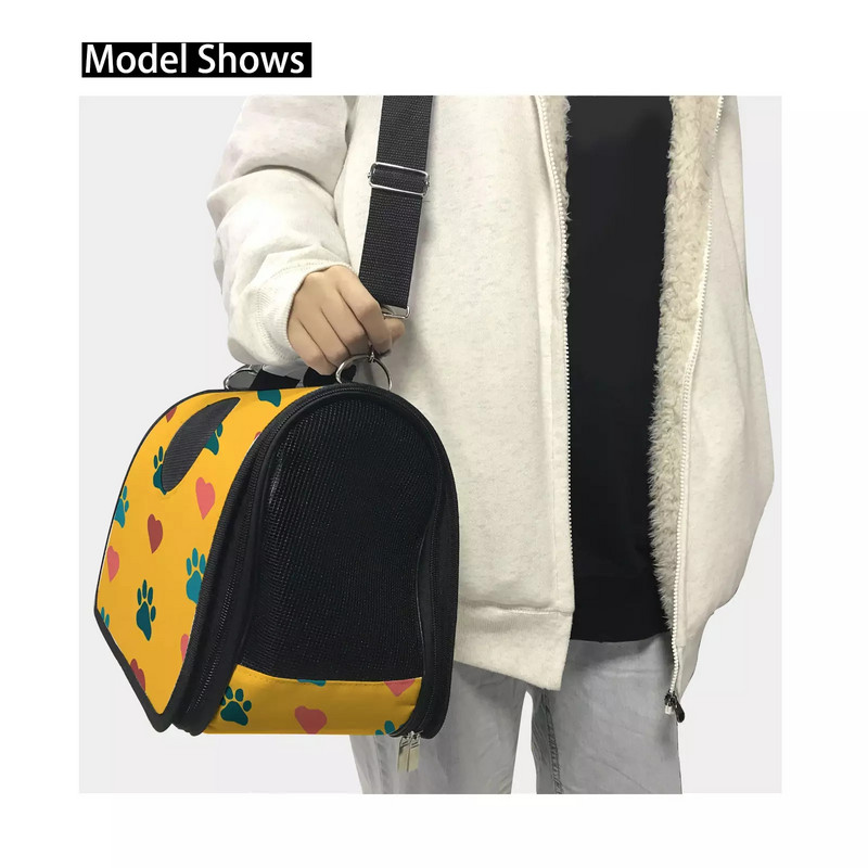 Prilagođena ruksak za nošenje mačaka Rainbow Leopard Print Torba za rame za mačke, pse, prijenosna transportna torba za kućne ljubimce Dodatak za mačke za putovanje