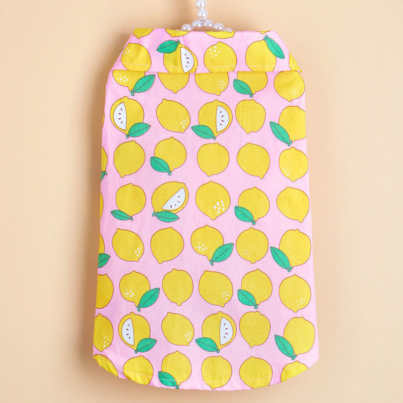 Odjeća za kućne ljubimce Ljetna nova odjeća za mačke Majica za slatke pse Narančasti kardigan s printom voća Oprema za kućne ljubimce Odjeća za mačke Odjeća za kućne ljubimce Mačiće Pet