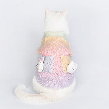 Моден пуловер за домашни котки Дрехи за котки Малки кучета Есенно зимно облекло за котки Палто Жилетка Облекло Дрехи за кучета Суичъри