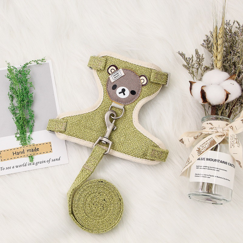 Комплект колани за котки и каишки Устойчиви на бягство кучета Дишаща мрежеста колани Котка Коте Издръжливи колани за ходене Оловно регулируема жилетка