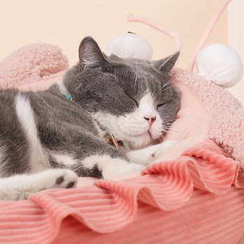 Котешко легло MPK Lobster, уютна възглавница за домашни любимци на тема морски дарове, хамак за котки