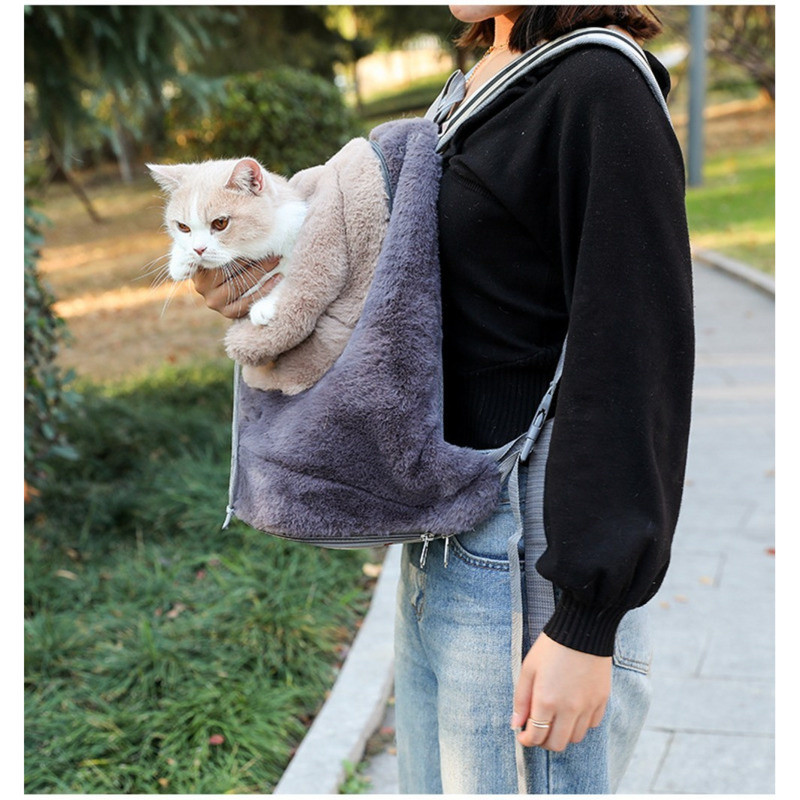 Kassi väike koerte kandekott Hingav kaasaskantav reisi topelt õlakotid soojad plüüsid õues kutsika kassipoja seljakott Lemmikloomatoode