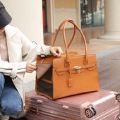 Νέα τσάντα για κατοικίδια μόδας μεγάλης χωρητικότητας αναπνεύσιμη φορητή τσάντα σκύλου γάτας PU πολυτελής τσάντα ώμου Προμήθειες για κατοικίδια