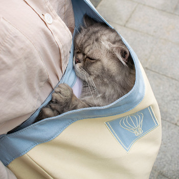 Пътна чанта за котка за домашни любимци Раница за открито платнена чанта за домашни любимци Пазаруване на открито Дишаща преносима чанта за носене кученце през рамо