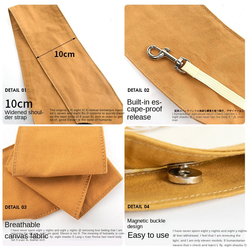 Lemmikloomakassi reisikott õues, seljakott, lõuend, kott, lemmikloomakott õues ostlemiseks hingav kaasaskantav kandekott kutsika õlakott