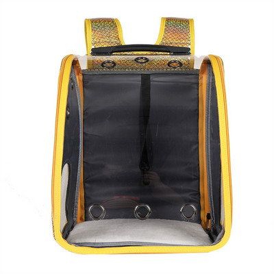 Μεταφορέας σακιδίου πλάτης για τρόλεϊ σκυλιών κατοικίδιων ζώων Διαφανές θήκη μεταφοράς τσάντα ώμου τροχού ταξιδιού σε εξωτερικό χώρο