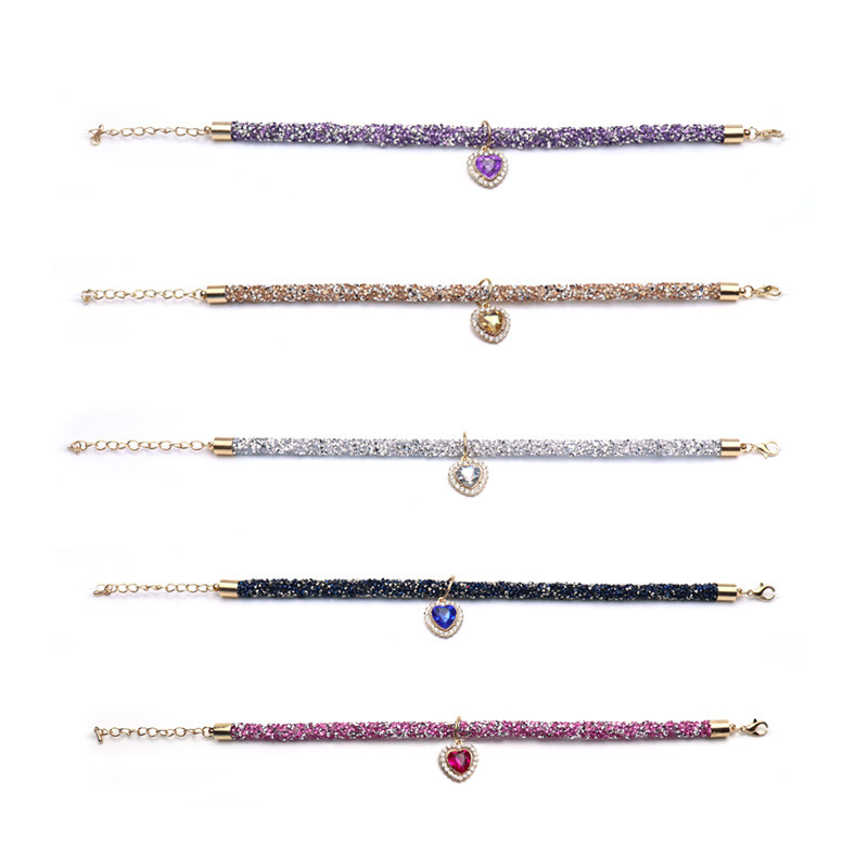 Luksuzna mačja ogrlica sa srcem, kristalni privjesak, psić, čivava, ogrlica, reflektirajući dijamant, mačić, remen za vrat, dodaci za kućne ljubimce