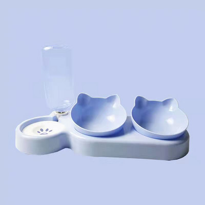 Μπολ για γάτες για κατοικίδια Αυτόματη τροφοδοσία νερού Δοχείο τροφής για σκύλους για γάτες με ανασηκωμένη βάση για πόσιμο διπλό μπολ για σκύλους για γάτες κατοικίδιο ζώο