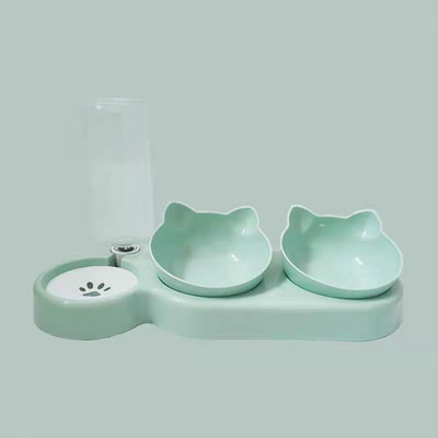 Μπολ για γάτες για κατοικίδια Αυτόματη τροφοδοσία νερού Δοχείο τροφής για σκύλους για γάτες με ανασηκωμένη βάση για πόσιμο διπλό μπολ για σκύλους για γάτες κατοικίδιο ζώο