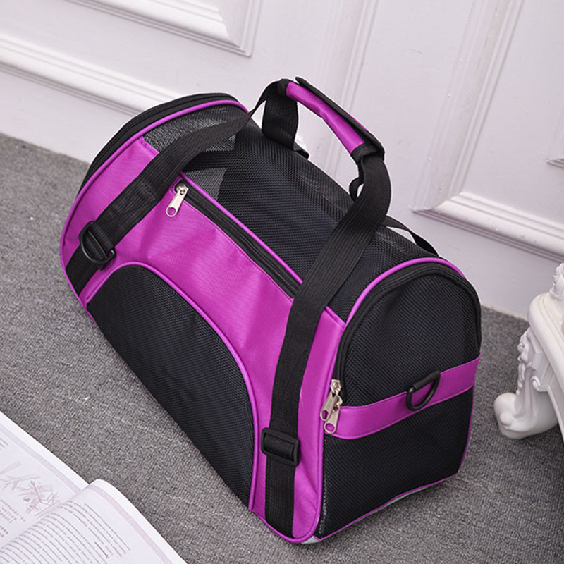 Τσάντες κατοικίδιων ζώων Φορητές αναπνέουσες πλαστικό κουτί με πλέγμα Τσάντες Cat Dog Out Ανθεκτικές στη φθορά Τσάντες κατοικίδιων ζώων πολλαπλών φερμουάρ Βολικό σταθερό Καλό