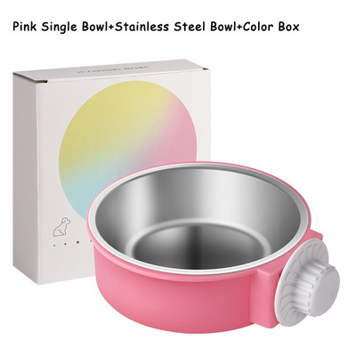 Lemmiklooma söötmiskauss Rippuv libisemiskindel kassid koerad toidukausid roostevabast terasest kutsika veesööturit saab puuri külge kinnitada Lemmikloomatarbed