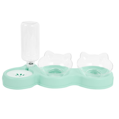 Bol pentru pisici pentru animale de companie Hrănitor automat pentru câini castron cu hrană pentru pisici cu fântână de apă castron dublu pentru băut cu suport ridicat Boluri pentru pisici