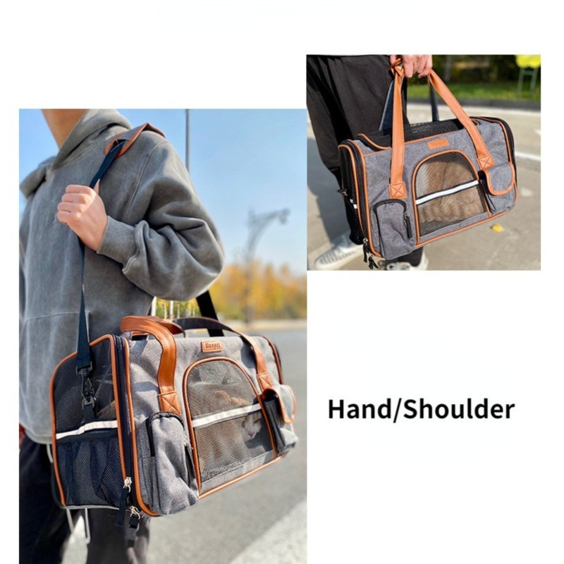 Φορητές τσάντες μεταφοράς γάτας Σακίδιο πλάτης για κατοικίδιο ζώο Σακίδιο πλάτης αναπνεύσιμο κουτάβι χιαστί τσάντες ώμου Τσάντα χειρός για μικρά σκυλιά, γάτες, προμήθειες