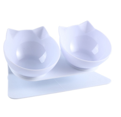 Zdjela za hranjenje s povišenim stalkom za mačke Prozirna plastična zdjela za hranjenje vode za hranu za kućne ljubimce Dizajn štitnika za vrat od 15 stupnjeva za pse