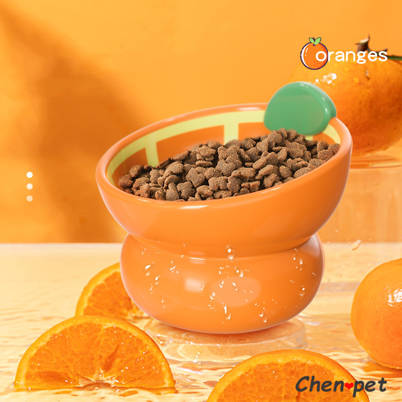 Bol pentru pisici în formă de fructe drăguț Bol din ceramică de înaltă calitate Bol pentru pisici Accesorii pentru animale de companie Hrană pentru pisici și apă Accesorii pentru pisici