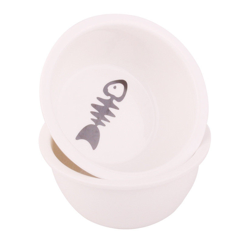 Povišene zdjelice za kućne ljubimce, hranilica za odrasle pse i mačke, stalak od čvrstog bambusa, keramička hrana za hranu