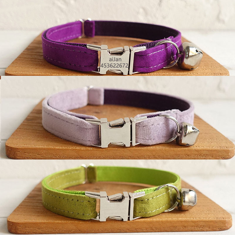 Personalizirana ogrlica za mačke s ugraviranim zvonom ID oznaka Pločica s imenom Ogrlice za mačiće Ogrlica Mali psi Štene Bulldog Chihuahua Yorshire